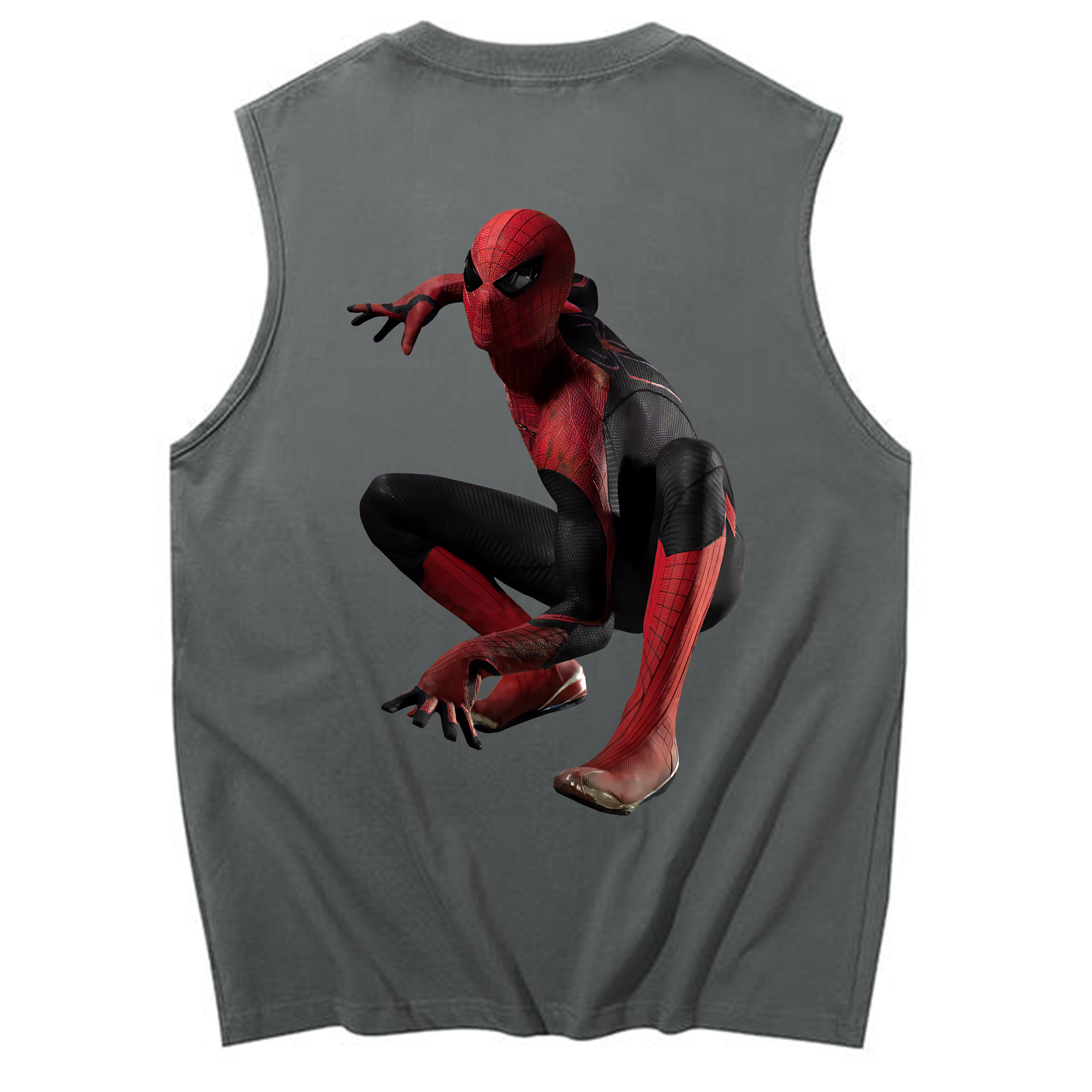 （画像用） Spider Man スパイダーマン コットン100％タンクトップ（背面プリント）
